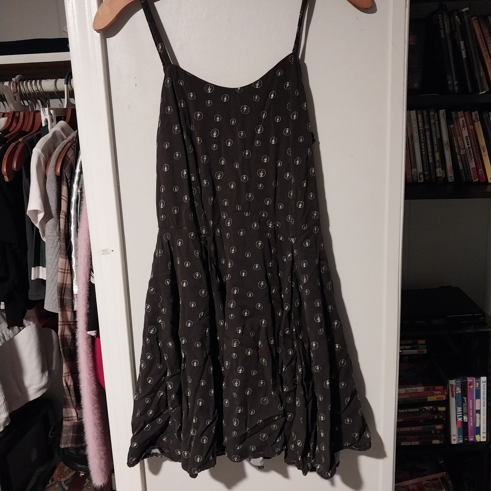 Junk Food Clothing Gray Ruffled Tiered Mini Sundress